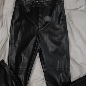 Zara faux peather pants